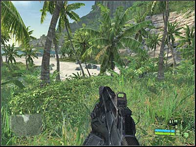 The beach itself is being patrolled by at least two enemy soldiers, however you should focus your attention on an enemy humvee - Crysis: Mission 1, - part 5, walkthrough - Mission 1 - - Crysis Game Guide