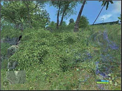 Eventually youll end up near a small camp (screen) - Crysis: Mission 2, Recovery - part 3, walkthrough - Mission 2 - Recovery - Crysis Game Guide