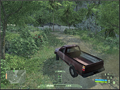 Stop the vehicle once youre close enough to a larger hill - Crysis: Mission 2, Recovery - part 6, walkthrough - Mission 2 - Recovery - Crysis Game Guide