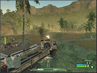 It would be a good idea to exit the truck - Crysis: Mission 2, Relic - part 4, walkthrough - Mission 3 - Relic - Crysis Game Guide