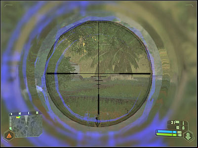 Make sure that youre travelling towards the hut at full speed - Crysis: Mission 2, Relic - part 4, walkthrough - Mission 3 - Relic - Crysis Game Guide