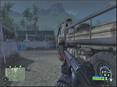 The most important thing here will be to keep moving in order to prevent the truck from receiving too much damage - Crysis: Mission 2, Relic - part 6, walkthrough - Mission 3 - Relic - Crysis Game Guide