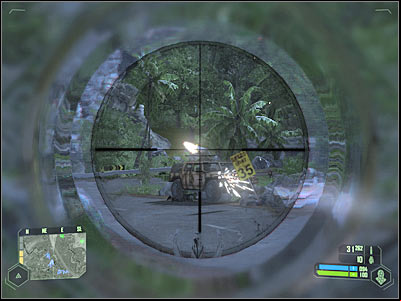 It would be a good idea to use this humvee to your advantage, especially since you wont have to worry about raising any alarms - Mission 4 - part 1 | Mission 4 - Assault - Mission 4 - Assault - Crysis Game Guide