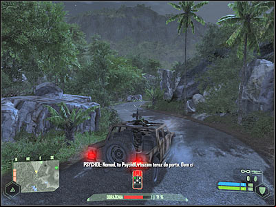 Look at the screen - thats where youll have to stop your vehicle - Mission 4 - part 1 | Mission 4 - Assault - Mission 4 - Assault - Crysis Game Guide