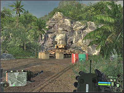 An enemy gunship should appear near a destroyed AA gun - Mission 4 - part 3 | Mission 4 - Assault - Mission 4 - Assault - Crysis Game Guide