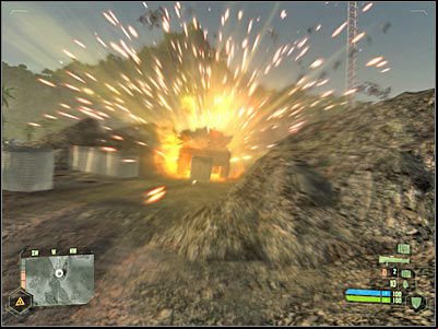 Now you will have to try and get closer to the third AA gun - Mission 4 - part 4 | Mission 4 - Assault - Mission 4 - Assault - Crysis Game Guide