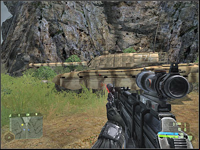 You wont have to move the tank right away, because the boxcar can be found in front of you - Mission 5 - part 3 | Mission 5 - Onslaught - Mission 5 - Onslaught - Crysis Game Guide