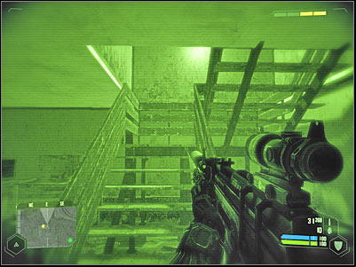 Just as before, you will have to check all nearby rooms in order to take out the remaining enemy units - Mission 6 - part 2 | Mission 6 - Awakening - Mission 6 - Awakening - Crysis Game Guide