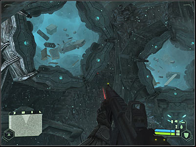 You could also approach a large glass wall if you wanted to - Mission 7 - part 3 | Mission 7 - Core - Mission 7 - Core - Crysis Game Guide