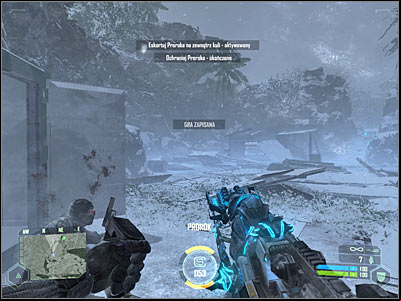 It should be fairly obvious to you that youll have to be in a lot of hurry here, because Prophet is still losing heat and there arent any camp-fires in the main camp - Mission 8 - part 3 | Mission 8 - Paradise Lost - Mission 8 - Paradise Lost - Crysis Game Guide