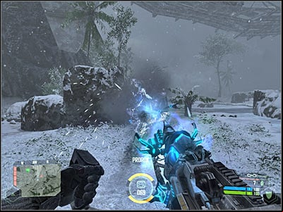 If you want to choose a more dangerous approach, proceed to an additional burning wreckage (3 on the map) - Mission 8 - part 5 | Mission 8 - Paradise Lost - Mission 8 - Paradise Lost - Crysis Game Guide