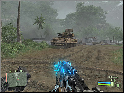 You should be able to spend more time inside this AA gun, mostly because alien creatures will attack other AA units - Mission 9 - part 5 | Mission 9 - Exodus - Mission 9 - Exodus - Crysis Game Guide