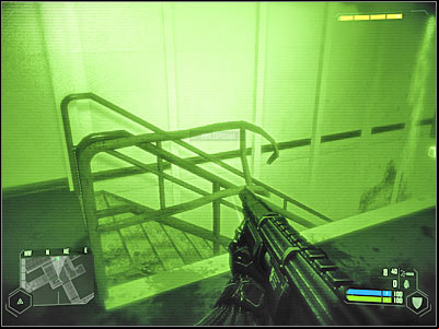Head on to your left and you will come across the stairs - FINAL MISSION - part 5 | FINAL MISSION - Reckoning - FINAL MISSION - Reckoning - Crysis Game Guide