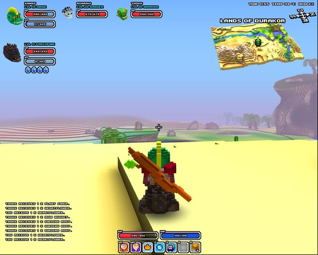 The view on the desert. Lots of sand. - The world and climate zones | Cube World - Gameplay Basics - Cube World Game Guide