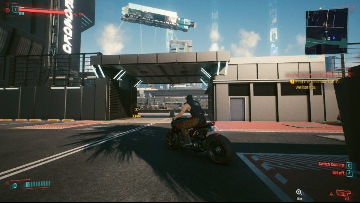 After reaching the site, go inside the object using the gate visible in the picture above - Cyberpunk 2077: How to get / adopt a cat? - Exploration - Cyberpunk 2077 Guide