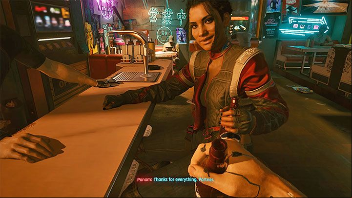 The first opportunity to flirt with Panam appears during the final part of the main mission called Ghost Town - Cyberpunk 2077: Panam Palmer - romances/sex - Romances - Cyberpunk 2077 Guide
