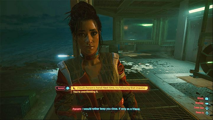 Later in this quest Panam and V will reach the control tower by the tracks - Cyberpunk 2077: Panam Palmer - romances/sex - Romances - Cyberpunk 2077 Guide