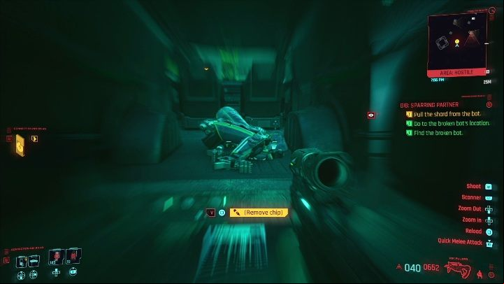 Target: Get the Shard from the robot - Cyberpunk 2077: Thievery, Badlands - Gigs, walkthrough, map - Badlands - Cyberpunk 2077 Guide