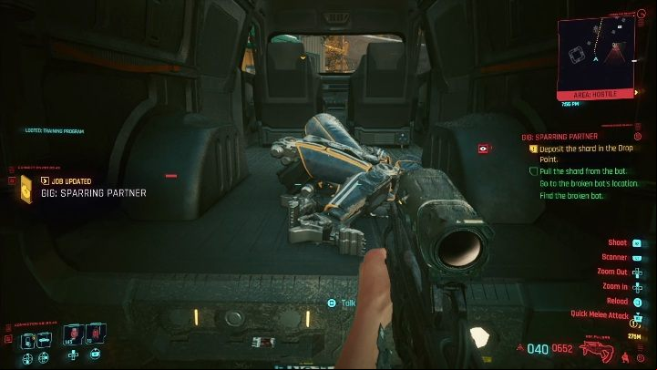 Walkthrough: You need to get to the junkyard, open the van and get a Shard - Cyberpunk 2077: Thievery, Badlands - Gigs, walkthrough, map - Badlands - Cyberpunk 2077 Guide