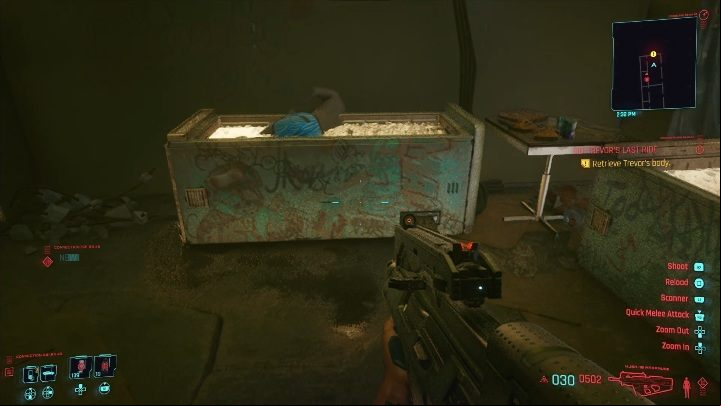 Walkthrough: your job is to get into the building, find the man's body and bring it outside - Cyberpunk 2077: SOS: Merc Needed, Badlands - Gigs, walkthrough, map - Badlands - Cyberpunk 2077 Guide