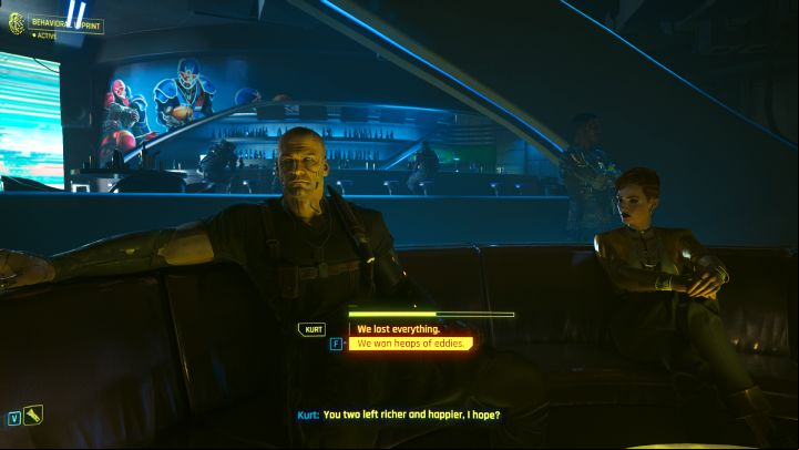 The most important moments of the conversation as Aymeric are - Cyberpunk Phantom Liberty: Firestarter - walkthrough - Main quests - Cyberpunk 2077 Guide