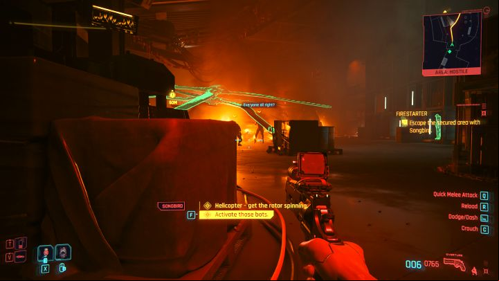 Before you leave the first room, collect your weapons from the containers, as you are defenseless now - Cyberpunk Phantom Liberty: Firestarter - walkthrough - Main quests - Cyberpunk 2077 Guide