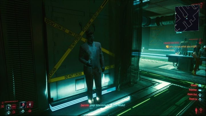 To start the task you just need to talk to Dennis and accept his offer - Cyberpunk 2077: Big in Japan walkthrough - Exploration - Cyberpunk 2077 Guide