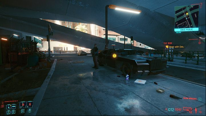 Exit Misty's store and turn right, and when you reach the main street, turn left - Cyberpunk 2077: The Ride walkthrough - Act 1 - Cyberpunk 2077 Guide