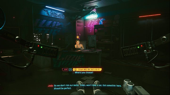 You will meet Judy, one of the Mox and a trusted friend of Evelyn's - Cyberpunk 2077: The Information walkthrough - Act 1 - Cyberpunk 2077 Guide