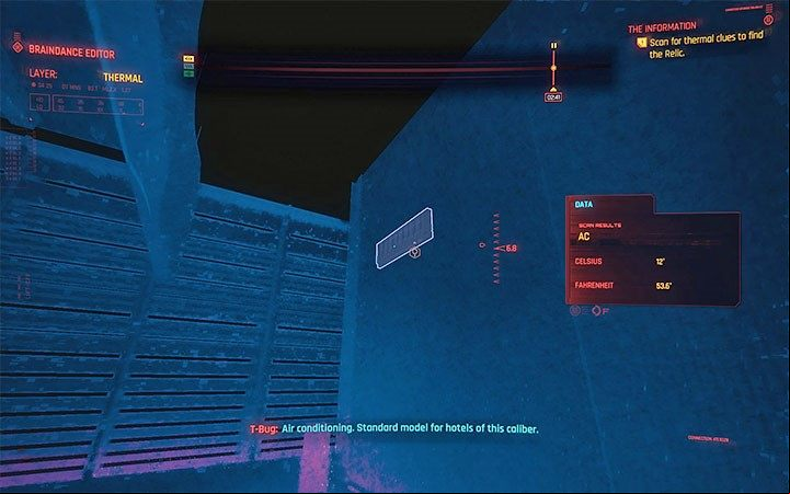 You will unlock the thermal layer and start using it immediately - Cyberpunk 2077: The Information walkthrough - Act 1 - Cyberpunk 2077 Guide