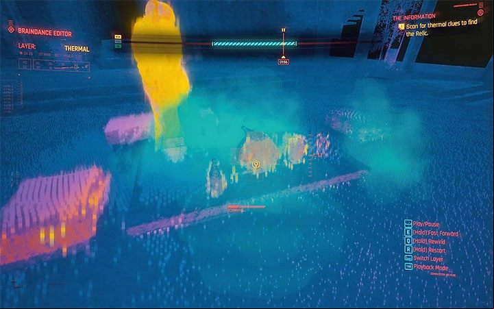 You will find another optional clue on the thermal layer around 1:56 - Cyberpunk 2077: The Information walkthrough - Act 1 - Cyberpunk 2077 Guide