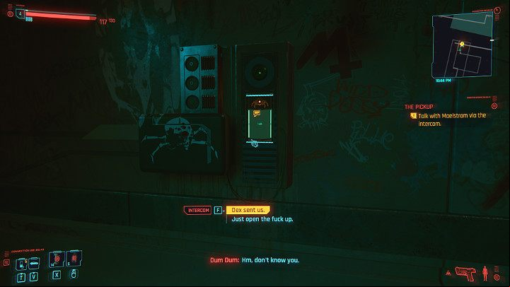 The entrance to the Maelstrom area will be without any surprises - Cyberpunk 2077: The Pickup walkthrough - Act 1 - Cyberpunk 2077 Guide
