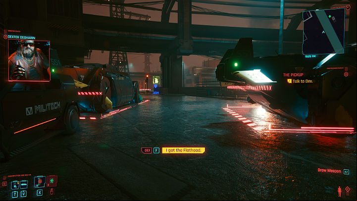 After you talk to Gilchrist, talk to Jackie and then call Dex to let him know how the deal with Maelstrom went - Cyberpunk 2077: The Pickup walkthrough - Act 1 - Cyberpunk 2077 Guide