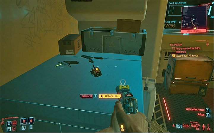 The third way is to go back to the previous area and find the detonator - Cyberpunk 2077: The Pickup walkthrough - Act 1 - Cyberpunk 2077 Guide