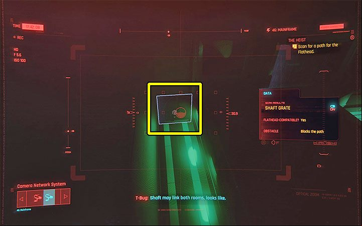 Scan the ventilation grid on the left side of the room with the netrunner - Cyberpunk 2077: Where to lead Flathead? - Puzzle solutions - Cyberpunk 2077 Guide