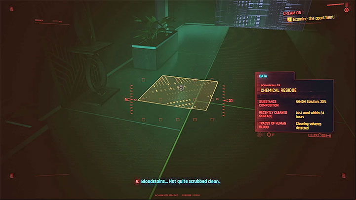 Elizabeth will start by giving you a short tour of the apartment, but eventually you will be able to explore it freely - Cyberpunk 2077: Dream On walkthrough - Exploration - Cyberpunk 2077 Guide