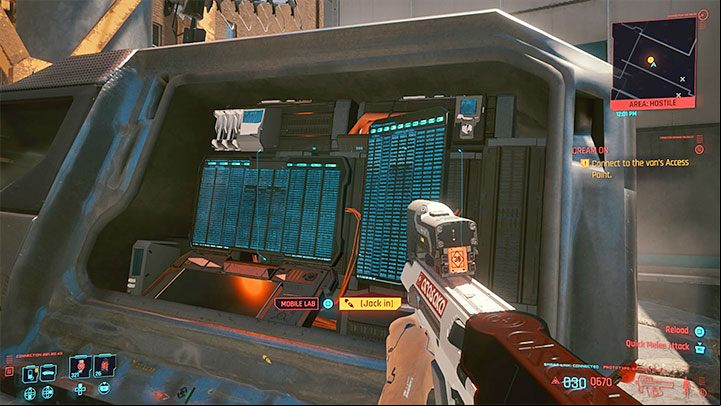 Your task is to get to the van - Cyberpunk 2077: Dream On walkthrough - Exploration - Cyberpunk 2077 Guide