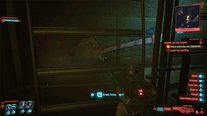 Definitely, the easiest way to escape is to use the Technical Ability attribute on the ventilation tunnel grate - Cyberpunk 2077: Riders on the Storm walkthrough - Storyline quests - Cyberpunk 2077 Guide