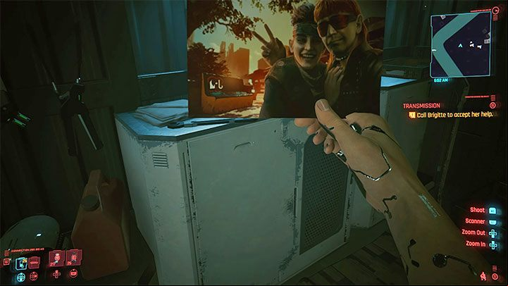 Interact with the computer in the garage to read a message from James - Cyberpunk 2077: The Highwayman walkthrough - Exploration - Cyberpunk 2077 Guide