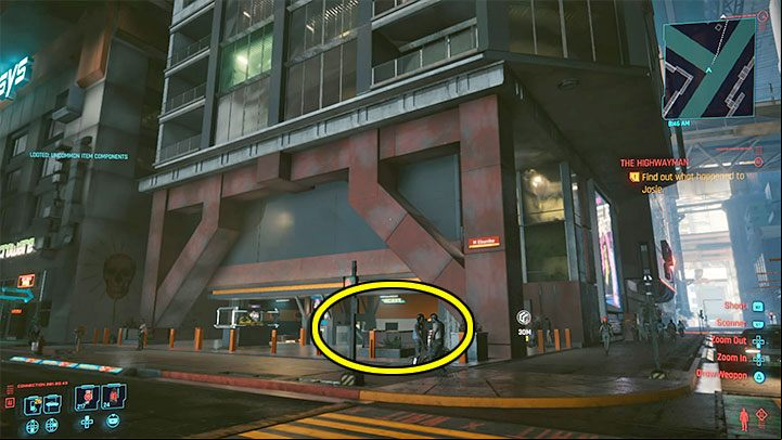 Again, the game will not show you Josie's location - Cyberpunk 2077: The Highwayman walkthrough - Exploration - Cyberpunk 2077 Guide