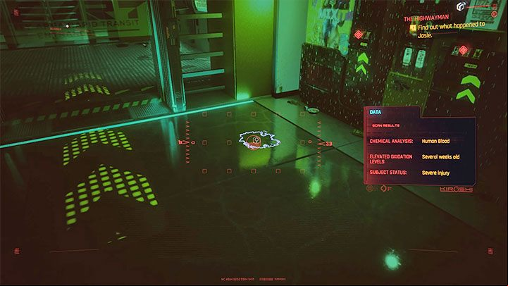Go to the subway station and turn on the scanner - Cyberpunk 2077: The Highwayman walkthrough - Exploration - Cyberpunk 2077 Guide