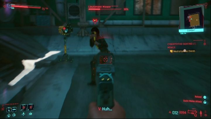 Important information about the fight with Lieutenant Mower - Cyberpunk 2077: Lt. Mower - cyberpsycho sighting walkthrough - Cyberpsycho Sighting - mini-bosses - Cyberpunk 2077 Guide