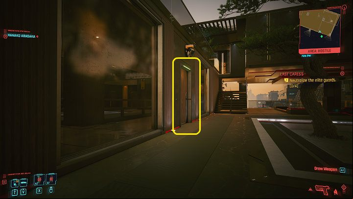You can get inside the building through the door on the west side - Cyberpunk 2077: Last Caress walkthrough - Act 3 - Cyberpunk 2077 Guide