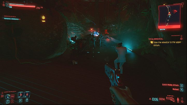 Go straight to the elevator to go to the upper atrium - Cyberpunk 2077: Totalimmortal walkthrough - Act 3 - Cyberpunk 2077 Guide