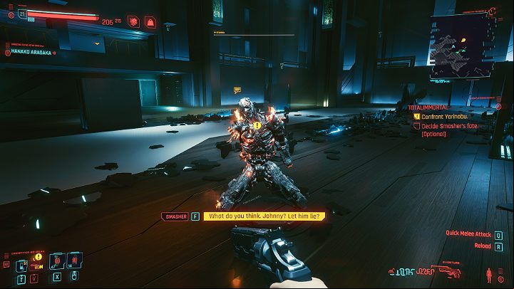 Your decision regarding the future fate of Adam Smasher will have no additional consequences - Cyberpunk 2077: How to beat Adam Smasher? - Bosses - Cyberpunk 2077 Guide