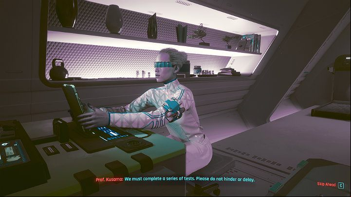 From time to time V will undergo various tests to check their physical and mental fitness - Cyberpunk 2077: Corporate Ending - Arasaka - Endings - Cyberpunk 2077 Guide