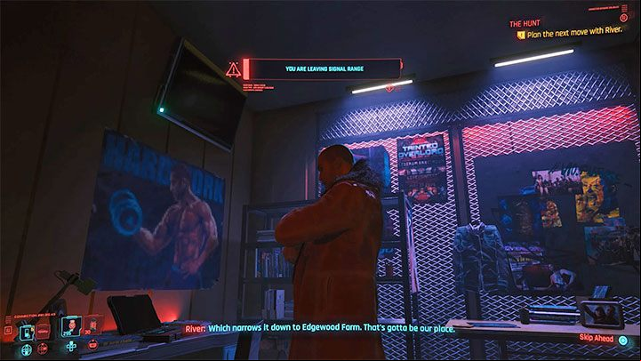 Going through all 3 braindances will initiate a cutscene where you analyze the clues you found with River - Cyberpunk 2077: The Hunt (River) walkthrough - Exploration - Cyberpunk 2077 Guide
