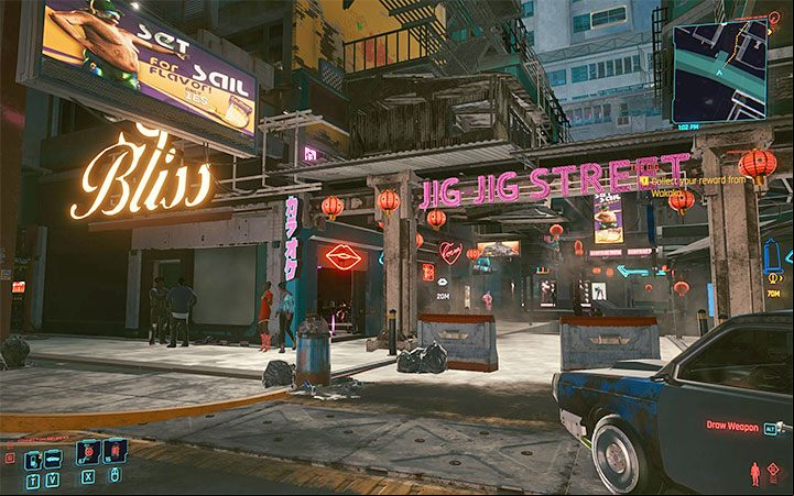 Prostitutes (also called sexworkers or Joytoys) are marked on the map with a mouth icon - Cyberpunk 2077: Joytoys - how to pay them? - Romances - Cyberpunk 2077 Guide