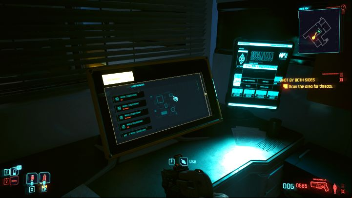 Note - There is also a camera directly above the computer - Cyberpunk Phantom Liberty: Shot by Both Sides - walkthrough - Side quests - Cyberpunk 2077 Guide