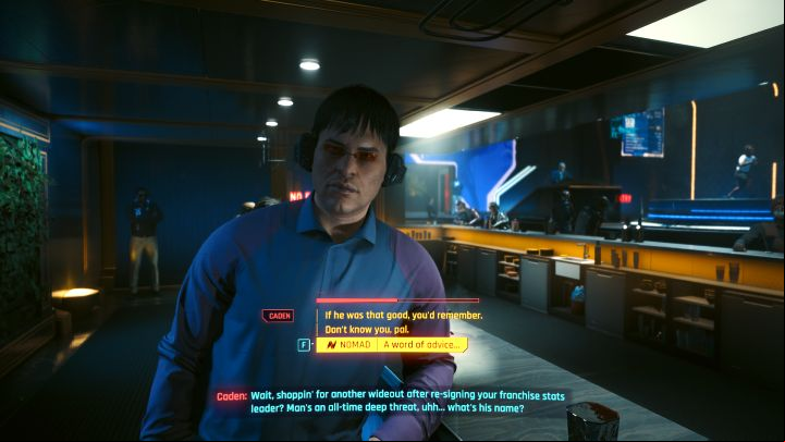 You may start by talking to the bartender - Cyberpunk Phantom Liberty: Gig Talent Academy - walkthrough - Gigs - Cyberpunk 2077 Guide